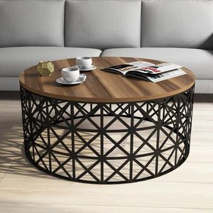 Konferenčný stolík Selin Metal Ferforje - Walnut vyobraziť