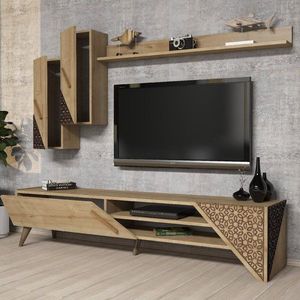 TV skrinka / Obývacia stena Beril - Oak vyobraziť