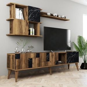 TV skrinka / Obývacia stena Madrid - Black vyobraziť
