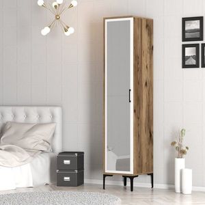 Šatníková skriňa Kumsal R - Walnut, White vyobraziť