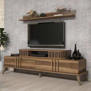 TV skrinka / Obývacia stena Eylül - Walnut vyobraziť