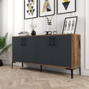 Konzolový stolík Kiev 160 - Walnut, Anthracite vyobraziť