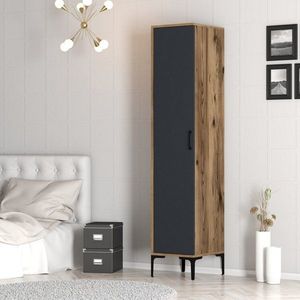 Šatníková skriňa Kumsal S - Walnut, Anthracite vyobraziť