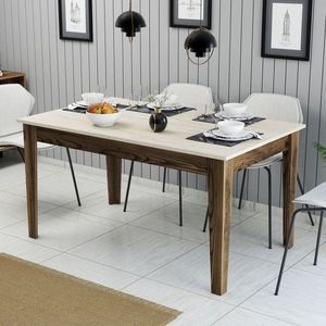 Jedálenský stôl Milan 898 - Walnut, Travertine vyobraziť