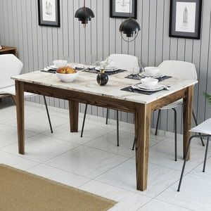 Jedálenský stôl Milan 515 - Walnut, White vyobraziť
