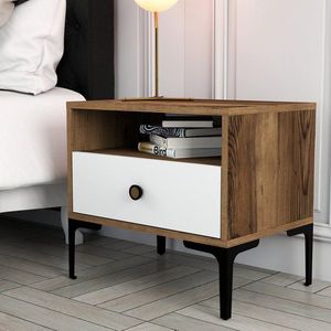Nočný stolík Lizbon Walnut White vyobraziť