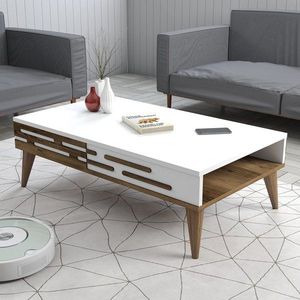 Konferenčný stolík Valensiya - Walnut, White vyobraziť