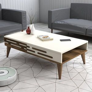 Konferenčný stolík Valensiya - Walnut, Cream vyobraziť