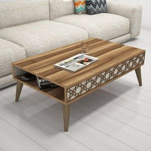 Konferenčný stolík City - Walnut, Cream vyobraziť