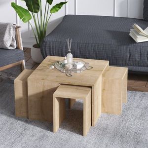 Súprava konferenčných stolíkov Ortanca - Sapphire Oak vyobraziť