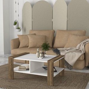 Konferenčný stolík Erica - White, Walnut vyobraziť
