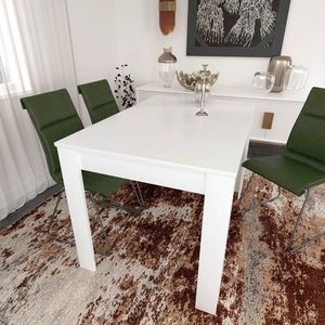 Jedálenský stôl Single 120 - Shiny White vyobraziť