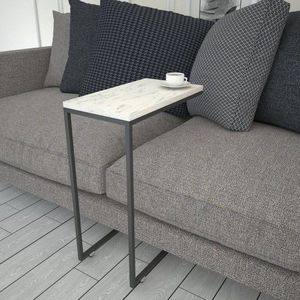 Príručný stolík / Odkladací stolík Callen - White Marble vyobraziť