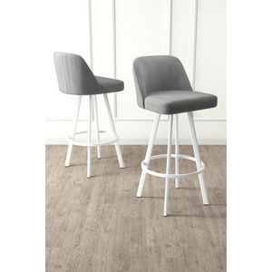 Bar Stool Set (4 Pieces) Atex - Grey, White vyobraziť