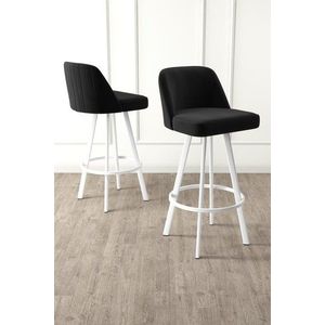 Bar Stool Set (4 Pieces) Atex - Black, White vyobraziť
