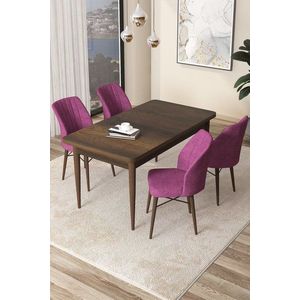 Dining Table & Chairs Set (5 Pieces) Arp - Baroque, Purple vyobraziť