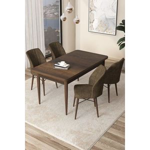 Dining Table & Chairs Set (5 Pieces) Arp - Baroque, Brown vyobraziť