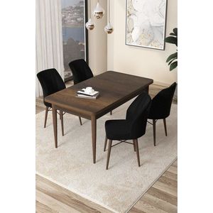 Dining Table & Chairs Set (5 Pieces) Arp - Baroque, Black vyobraziť