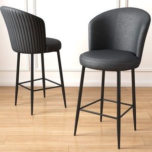 Bar Stool Set (4 Pieces) Uras - Anthracite, Black vyobraziť