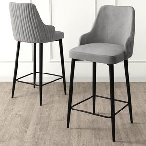 Bar Stool Set (4 Pieces) Enox - Grey, Black vyobraziť
