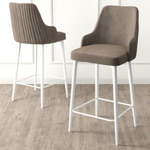 Bar Stool Set (4 Pieces) Enox - Cappuccino, White vyobraziť