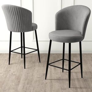 Bar Stool Set (4 Pieces) Alte - Grey, Black vyobraziť