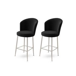 Bar Stool Set (2 Pieces) Fora - Black vyobraziť