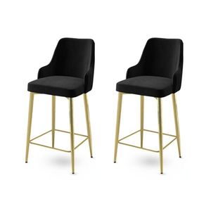 Bar Stool Set (2 Pieces) Enox - Black vyobraziť