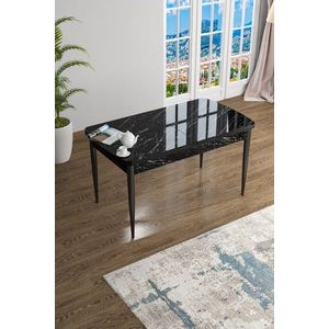 Jedálenský stôl Han - Black Marble, Black vyobraziť