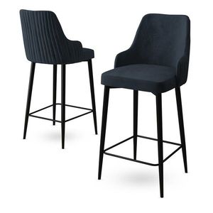 Bar Stool Set (2 Pieces) Enox - Anthracite, Black vyobraziť