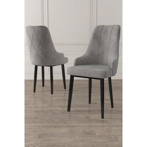 Súprava stoličiek (2 kusy) Trex - Grey, Black vyobraziť