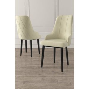Súprava stoličiek (2 kusy) Trex - Cream, Black vyobraziť