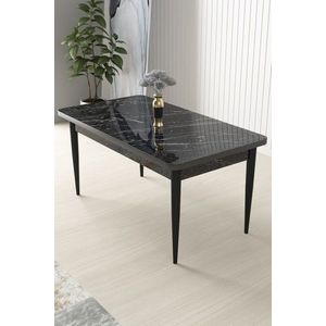 Jedálenský stôl Nil - Black Marble, Black vyobraziť