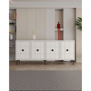 Konzolový stolík Yuka 150 - Sapphire Oak, White vyobraziť