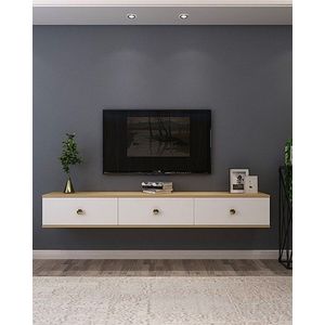 TV stolík Zuzu 180 - Sapphire Oak, White vyobraziť