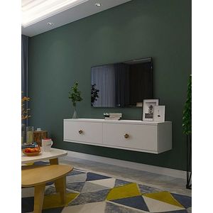 TV stolík Zuzu 120 - White, Gold vyobraziť