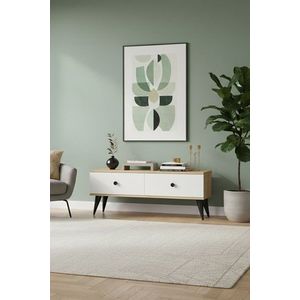 TV stolík Mona 120 - Sapphire Oak, White vyobraziť