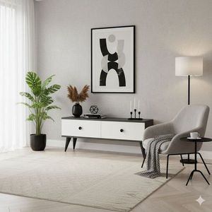 TV stolík Mona 120 - Anthracite, White vyobraziť