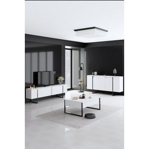 Living Room Furniture Set Luxe - White, Black vyobraziť