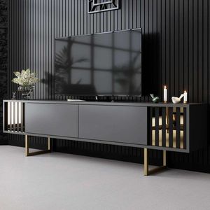 TV stolík Gold Line - Anthracite, Gold vyobraziť