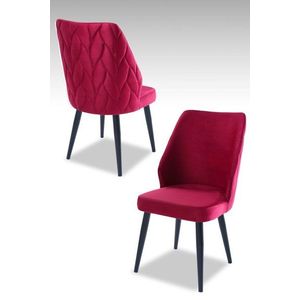 Súprava stoličiek (2 kusy) Pufi - Tile Red, Black vyobraziť