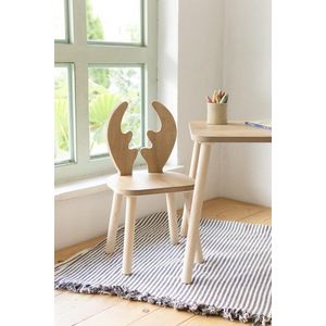 Kid's Table Set Deer One Chair Set - Brown vyobraziť