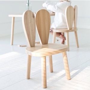 Kid's Chair Bunny Chair - Brown vyobraziť
