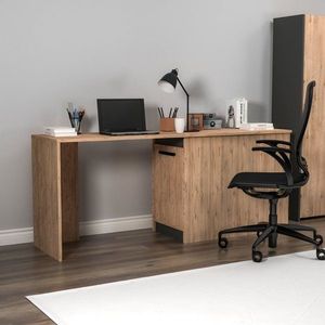 Písací stôl Akser - Atlantic Pine, Anthracite vyobraziť