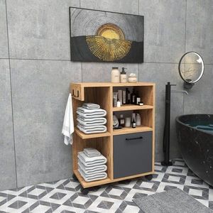 Viacúčelová skrinka Rebusa - Atlantic Pine, Anthracite vyobraziť