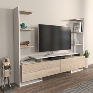 TV stolík Ava - White, Oak vyobraziť