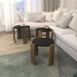 Konferenčný stolík Lori - Anthracite, Walnut vyobraziť