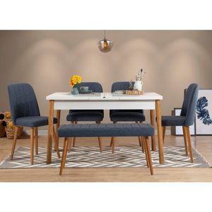 Jedálenský set s rozkladacím stolom a stoličkami (6 kusov) Santiago 1048 - 2 AB vyobraziť