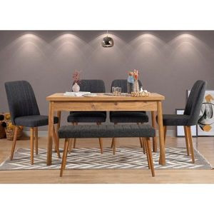 Set stola a stoličiek (6 kusov) Costa Atlantic Anthracite vyobraziť