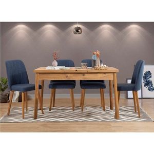Jedálenský set s rozkladacím stolom a stoličkami (5 kusov) Santiago Atlantic Navy Blue V2 vyobraziť